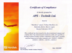 Certificate Nordisk